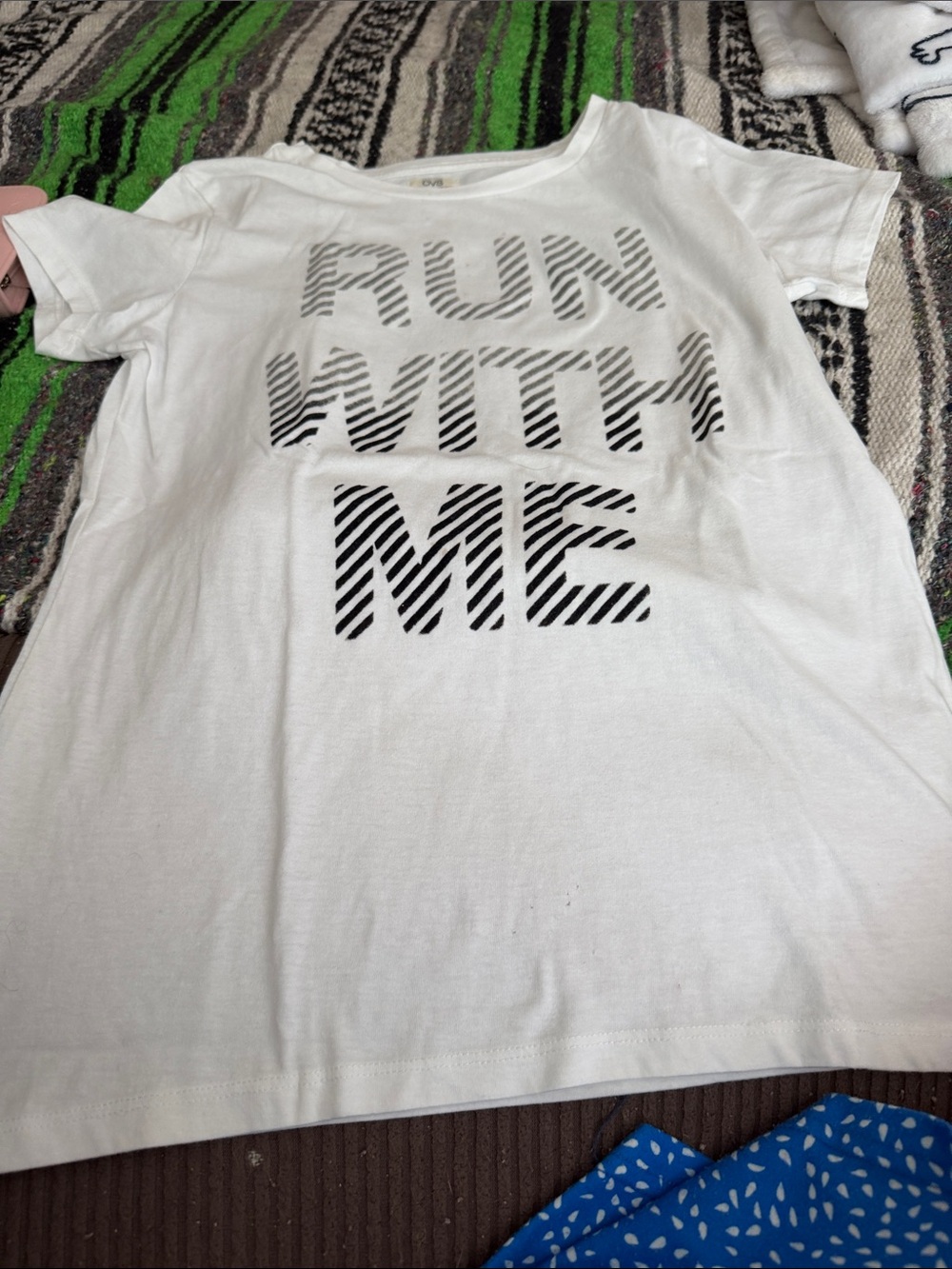 Men's White 'Run With Me' Graphic Tee